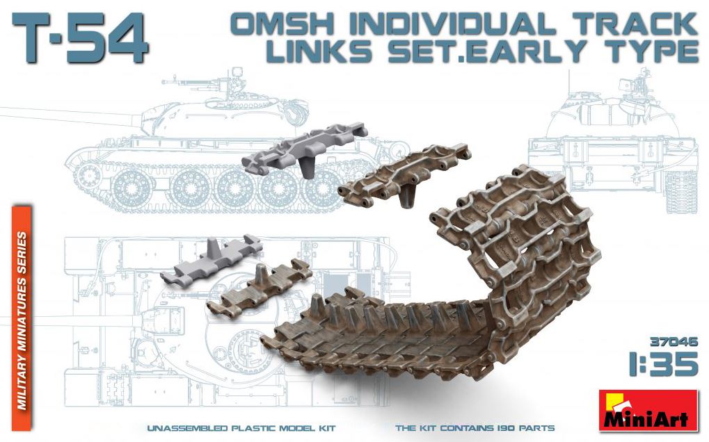 MINIART (1/35) T-54 OMSh Individual Track Links Set. Early Type