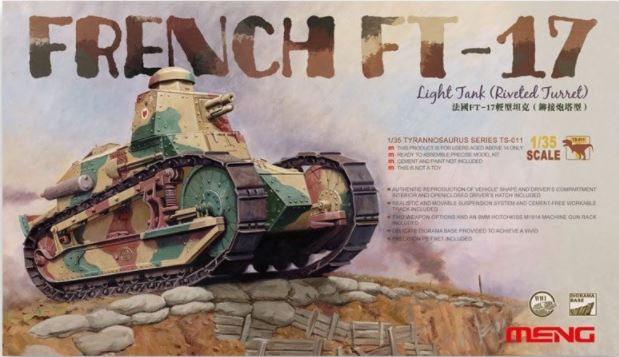 MENG (1/35) Renault FT-17 Light Tank (Riveted Turret)