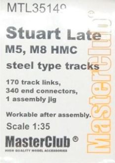 MASTERCLUB (1/35) Cadenas Metálicas para M5 Stuart Late y M8 HMC