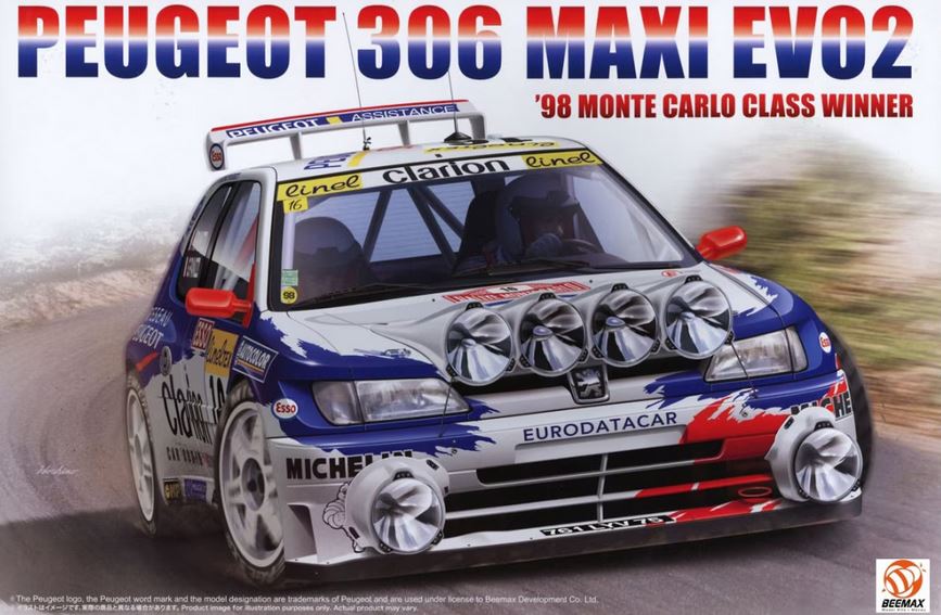 NUNU (1/24) Peugeot 306 Maxi EVO2 1998 Monte Carlo Rally Class Winner