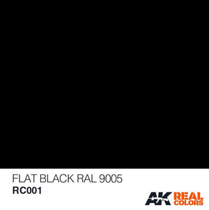AK INTERACTIVE Real Color - Flat Black (RAL 9005) 10ml