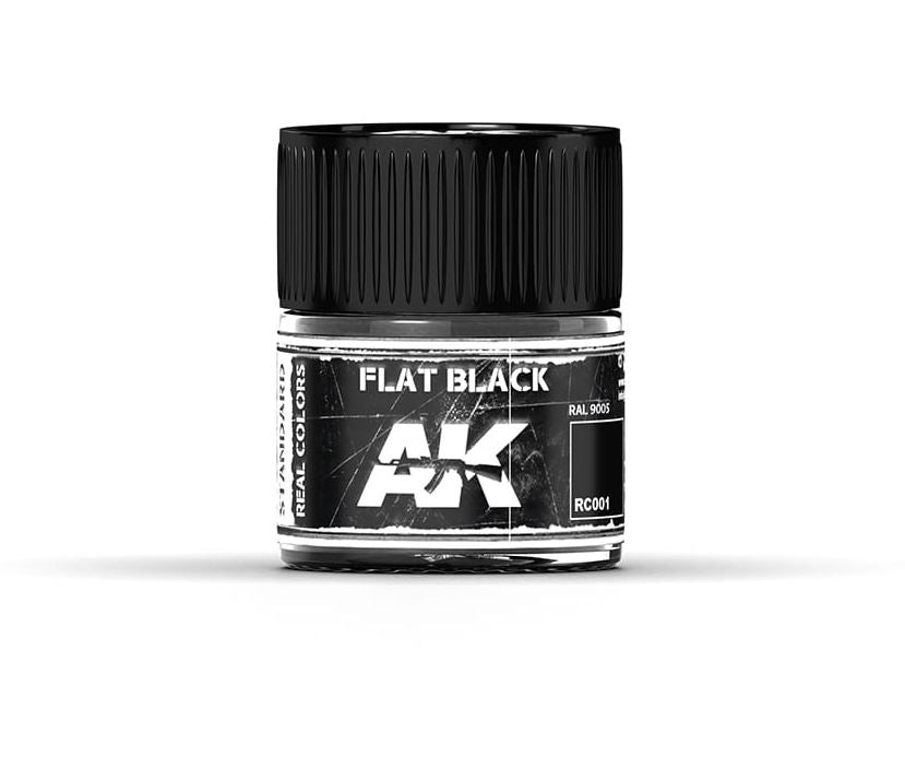 AK INTERACTIVE Real Color - Flat Black (RAL 9005) 10ml