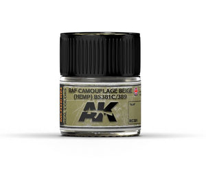 AK INTERACTIVE Real Color 301 - RAF Camouflage Beige (HEMP) BS 381C/389 10ml