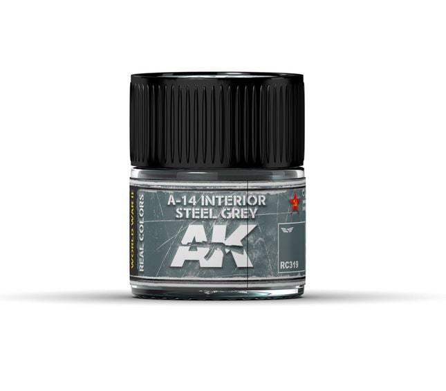 AK INTERACTIVE Real Color - A-14 Interior Steel Grey 10ml