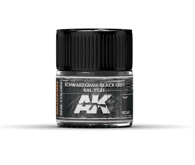 AK INTERACTIVE Real Color - SCHWARZGRAU-BLACK GREY (RAL 7021) 10ml
