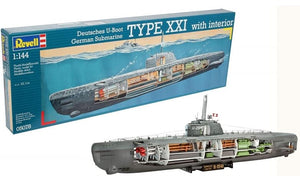 REVELL (1/144) Deutsches U-Boot German Submarine TYPE XXI with interior