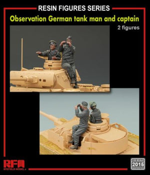 RYE FIELD MODEL Upgrade Set Observation German Tank Man and Captain for RFM5075 (2 resin figures)