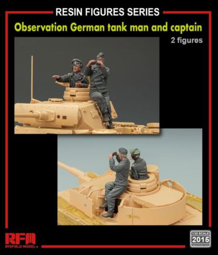 RYE FIELD MODEL (1/35) Upgrade Set Observation German Tank Man and Captain for RFM5075 (2 resin figures)