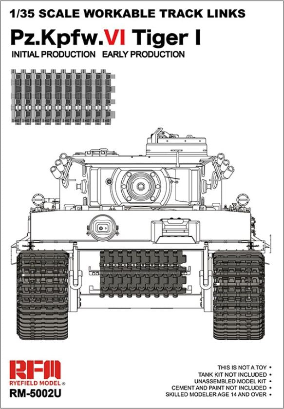 RYE FIELD MODEL Sd.Kfz. 181 Tiger I Late Production Workable Track Links