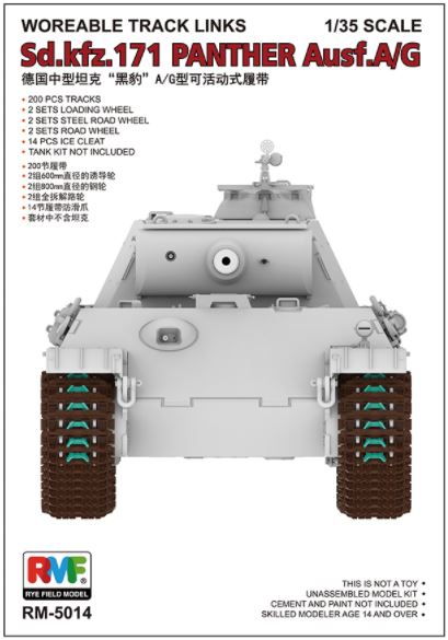 RYE FIELD MODEL Workable Track Links for Panther Ausf. A/G