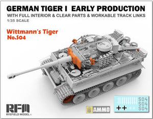 RYE FIELD MODEL (1/35) Tiger I Early Production w/Full Interior &  Clear Parts &  Workable Track Links