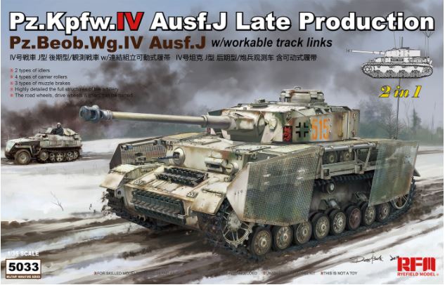 RYE FIELD MODEL (1/35) Pz.Kpfw.IV Ausf.J Late Production Pz.Beob.Wg.IV Ausf. J 2 in 1