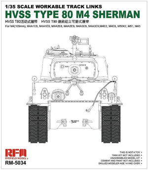 RYE FIELD MODEL (1/35) HVSS Type 80 track - M4 Sherman