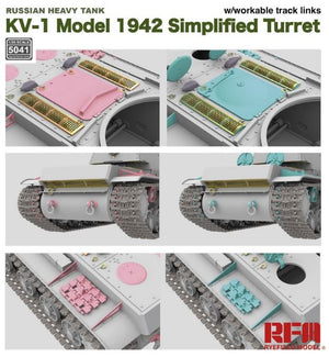 MAQUETTE DE CHAMP DE RYE (1/35) Char lourd russe KV-1 Modèle 1942 Tourelle simplifiée