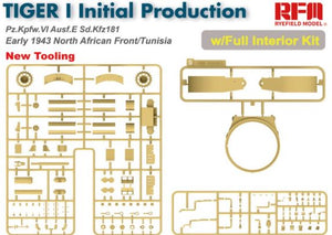 RYE FIELD MODEL (1/35) Tiger I Initial Production - Pz.Kpfw.VI Ausf.E Sd.Kfz181 Early 1943 North African Front/Tunisia w/Full Interior