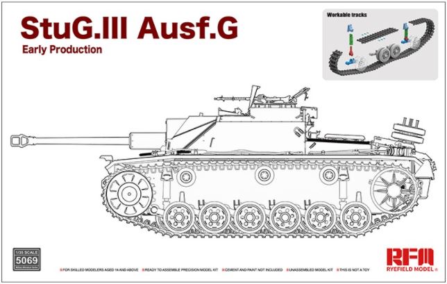 RYE FIELD MODEL StuG. III Ausf. G Early Production w/Workable Track Links