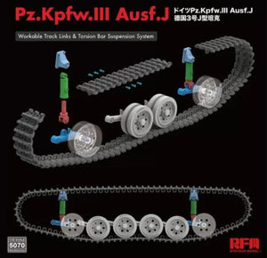 Roggenfeldmodell (1/35) Pz.Kpfw.III  Ausf.J mit funktionsfähigen Kettengliedern &  Torsionsstabfederungssystem