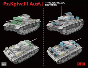 RYE FIELD MODEL Pz.Kpfw.III Ausf.J w/Workable Track Links & Torsion Bar Suspension System