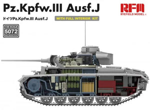 RYE FIELD MODEL Pz. Kpfw. III Ausf. J w/Full Interior