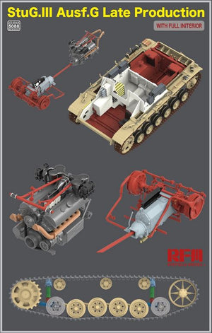 MAQUETTE DE RYE FIELD (1/35) StuG.III  Ausf.G Production tardive avec intérieur complet