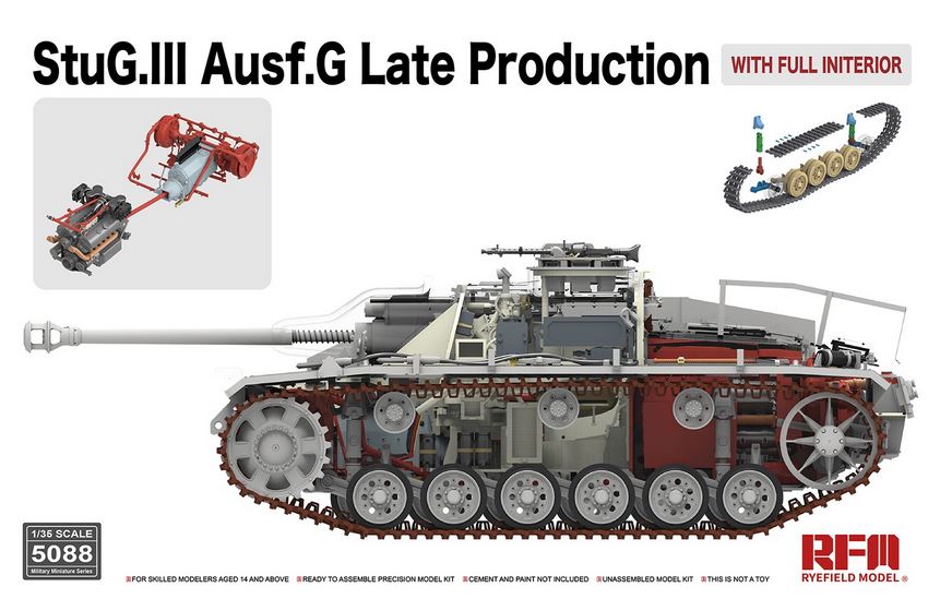 RYE FIELD MODEL StuG. III Ausf. G Early Production w/Workable Track Links
