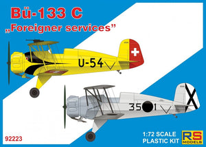 RS MODELS (1/72) Bücker Bü-133 C Jungmeister "Foreign service" (calcas españolas)