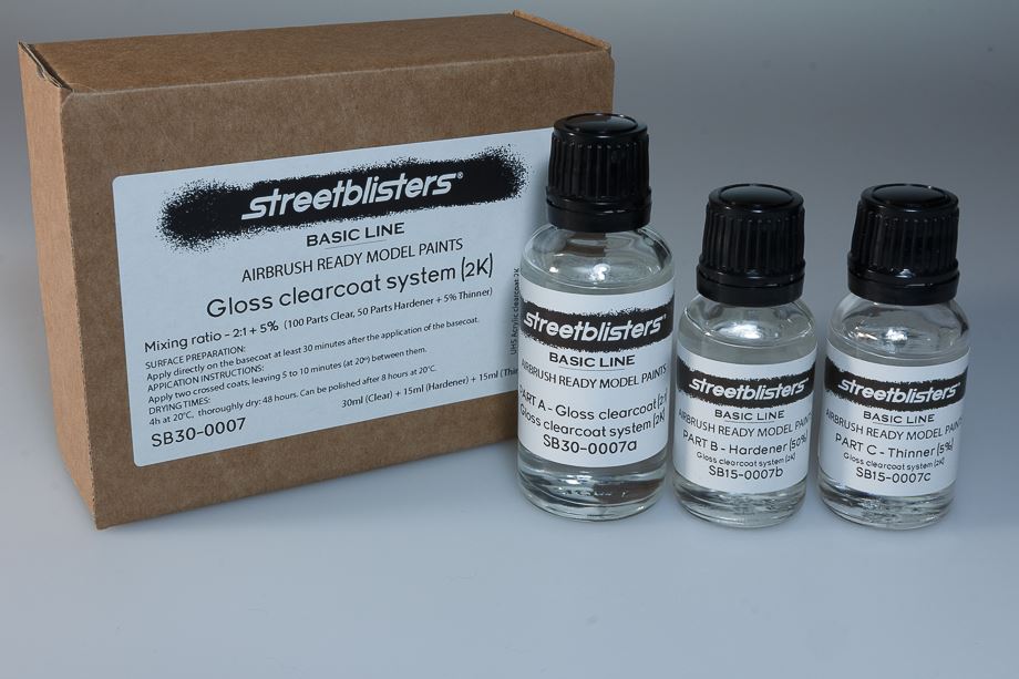 STREETBLISTERS Gloss Clearcoat System 2K - 1x30ml + 2x15ml