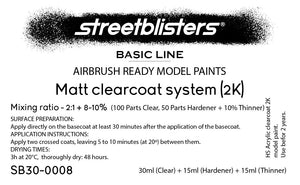 STREETBLISTERS Matt Clearcoat System 2K - 1x30ml + 2x15ml