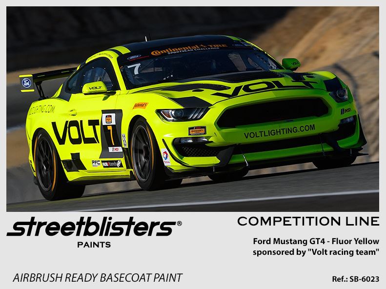 STREETBLISTERS Amarillo fluorescente Ford Mustang GT4 Volt Racing - 1x30ml