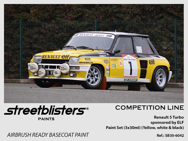 STREETBLISTERS Renault 5 Turbo ELF Team Paint Set - 3x30ml