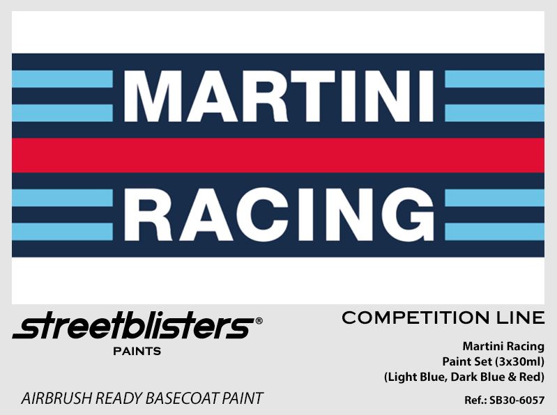 STREETBLISTERS Martini Racing Paint Set - 3x30ml
