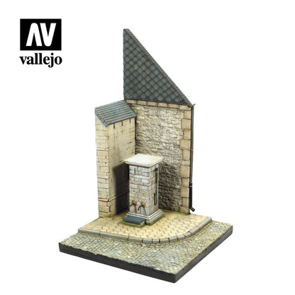 VALLEJO (1/35) Esquina con Fuente de Agua - Normadia 15,5x15,5cm