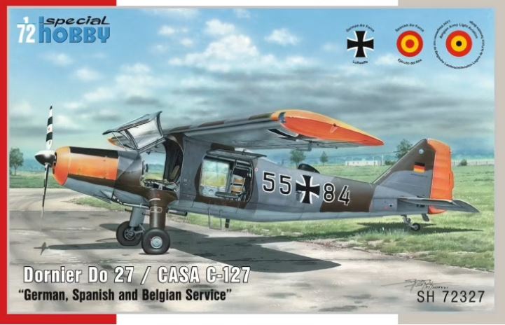 SPECIAL HOBBY (1/72) Dornier Do 27 / CASA C-127 "German, Spanish and Belgian Service" (calcas españolas)