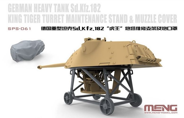 MENG (1/35) German Heavy Tank Sd.Kfz. 182 King Tiger Turret Maintenance Stand & Muzzle Cover