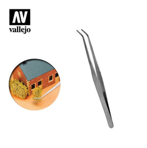 VALLEJO Pinzas de Punta Curva de Acero Inoxidable (175 mm)