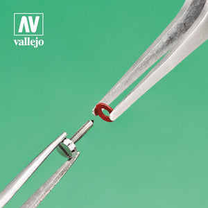 VALLEJO Pinzas de Punta Redonda de Acero Inoxidable (175 mm)