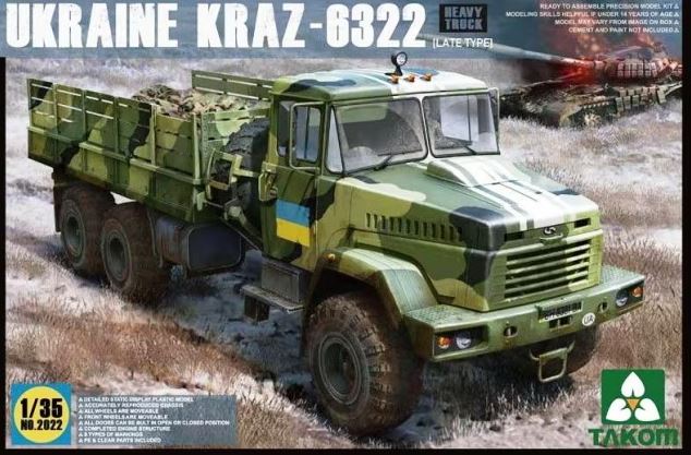 TAKOM (1/35) Ukraine KrAZ-6322 Heavy Truck (late type)