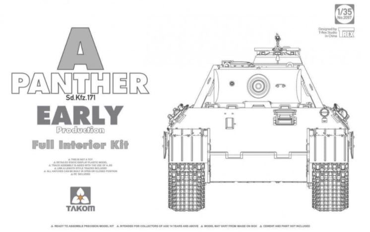 TAKOM (1/35) Panther Ausf.A Early Production w/Full Interior