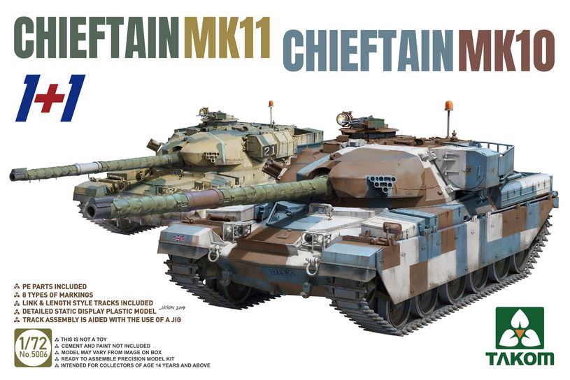 TAKOM (1/72) Chieftain MK 10 & Chieftain MK 11 (1+1)