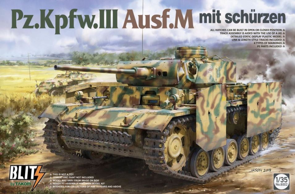 TAKOM (1/35) Pz.Kpfw.III Ausf.M mit Schürzen