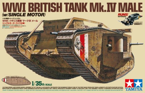 TAMIYA (1/35) WWI British Tank Mk. IV Male (w/single motor)