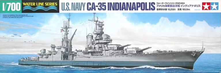 TAMIYA (1/700) US Navy CA-35 Indianapolis