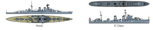 TAMIYA (1/700) British Battle Cruiser Hood &  E Class Destroyer - Battle of the Denmark Strait