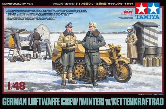 TAMIYA (1/48) German Luftwaffe Crew w/ Kettenkraftrad