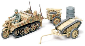 TAMIYA (1/48) German Kettenkraftrad w/Infantry Cart & Goliath Demolition Vehicle