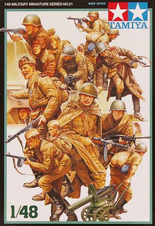 TAMIYA (1/48) WWII Russian Infantry and Tank Crew Set