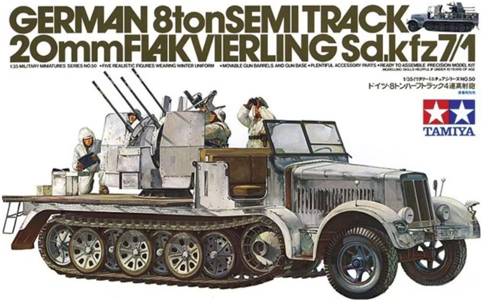 TAMIYA (1/35) German 8 ton Semi Track 2cm Flakvierling 38 Sd.Kfz 7/1