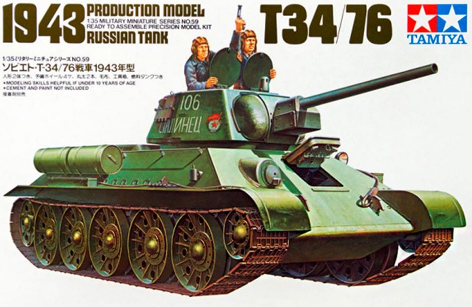 TAMIYA (1/35) Russian Tank T34/76 1943 Production Model
