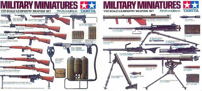 TAMIYA (1/35) US Infantry Weapons Set
