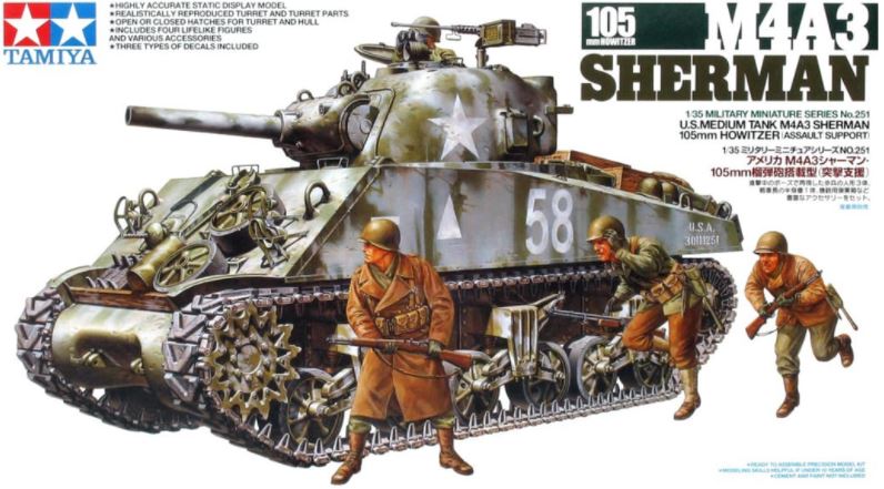 TAMIYA (1/35) M4A3 Sherman 105mm